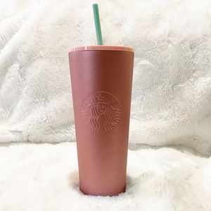 NWT Starbucks Matte Pink Tumbler, Tiffany straw